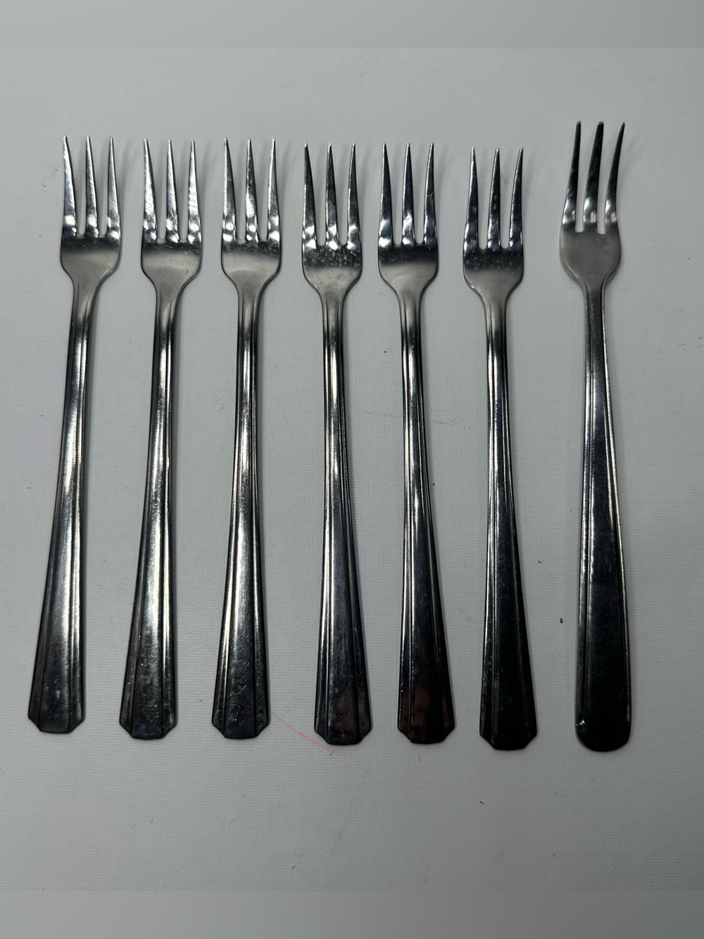 Vintage Majesco Stainless USA Cocktail Seafood Forks - Set of 7